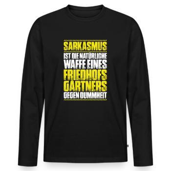 Friedhofsgärtner Friedhof Cemetery Gardener - Männer Premium Bio Langarmshirt - Schwarz - Vorne - Nico (187cm)