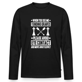 Friedhofsgärtner Friedhof Cemetery Gardener - Männer Premium Bio Langarmshirt - Schwarz - Vorne - Nico (187cm)
