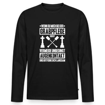 Friedhofsgärtner Friedhof Cemetery Gardener - Männer Premium Bio Langarmshirt - Schwarz - Vorne - Nico (187cm)