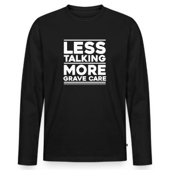 Friedhofsgärtner Friedhof Cemetery Gardener - Männer Premium Bio Langarmshirt - Schwarz - Vorne - Nico (187cm)