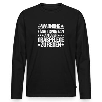 Friedhofsgärtner Friedhof Cemetery Gardener - Männer Premium Bio Langarmshirt - Schwarz - Vorne - Nico (187cm)