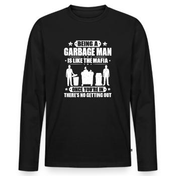 Specialist for recycling and waste management - Men's Premium Organic Long Sleeve Shirt - black - Front - Nico (187cm)