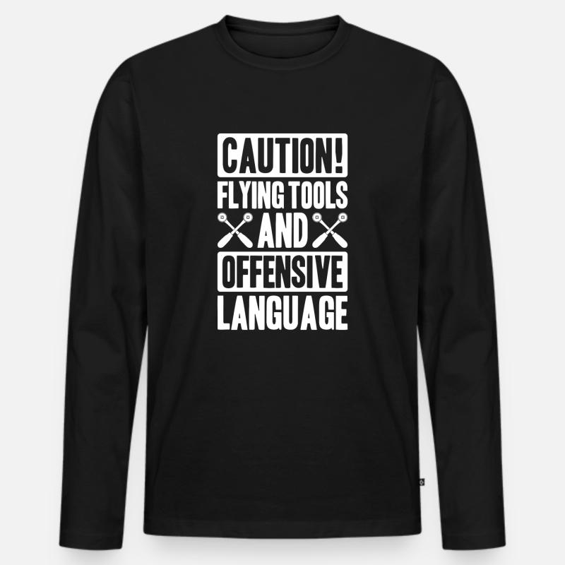 Échafaudage Échafaudage Échafaudage - T-shirt manches longues Premium bio Homme - noir