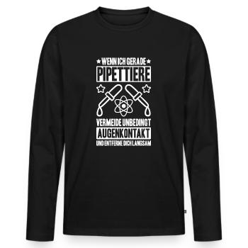 Biochemiker Biochemie Biochemistry Biochemist - Männer Premium Bio Langarmshirt - Schwarz - Vorne - Nico (187cm)