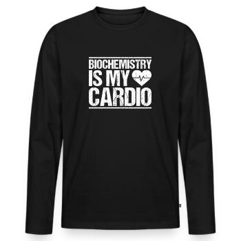 Biochemiker Biochimie Biochimie Biochimiste - T-shirt manches longues Premium bio Homme - noir - Devant - Nico (187cm)
