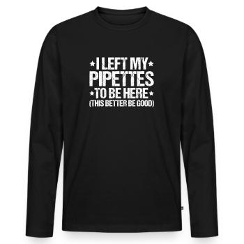 Biochemiker Biochemie Biochemistry Biochemist - Männer Premium Bio Langarmshirt - Schwarz - Vorne - Nico (187cm)