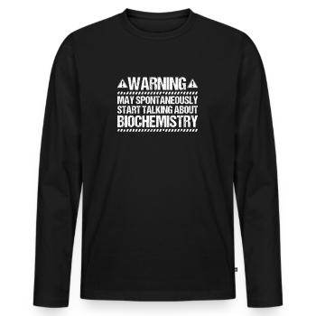 Biochemiker Biochimie Biochimie Biochimiste - T-shirt manches longues Premium bio Homme - noir - Devant - Nico (187cm)