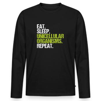 Microbiology Microbiologist Biology Biologist - Men's Premium Organic Long Sleeve Shirt - black - Front - Nico (187cm)