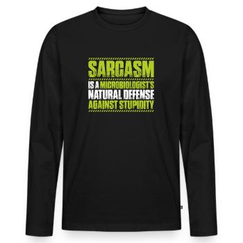 Microbiology Microbiologist Biology Biologist - Men's Premium Organic Long Sleeve Shirt - black - Front - Nico (187cm)