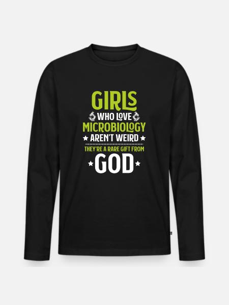 Microbiology Microbiologist Biology Biologist - Men's Premium Organic Long Sleeve Shirt - black