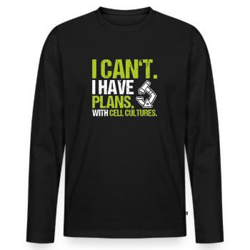 Microbiology Microbiologist Biology Biologist - Men's Premium Organic Long Sleeve Shirt - black - Front - Nico (187cm)