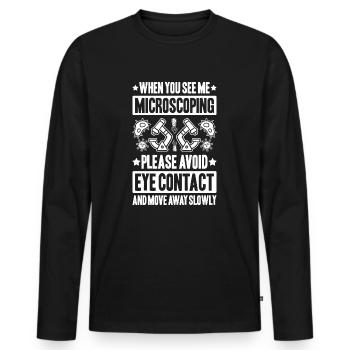 Microbiology Microbiologist Biology Biologist - Men's Premium Organic Long Sleeve Shirt - black - Front - Nico (187cm)