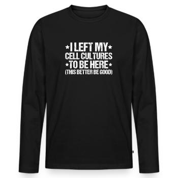 Microbiology Microbiologist Biology Biologist - Men's Premium Organic Long Sleeve Shirt - black - Front - Nico (187cm)