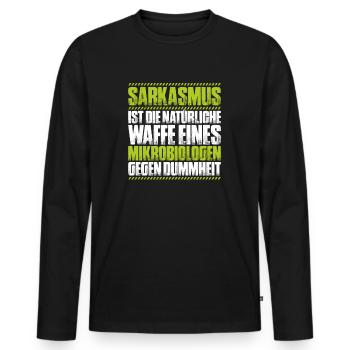Mikrobiologie Mikrobiologe Biologie Biologe - Männer Premium Bio Langarmshirt - Schwarz - Vorne - Nico (187cm)