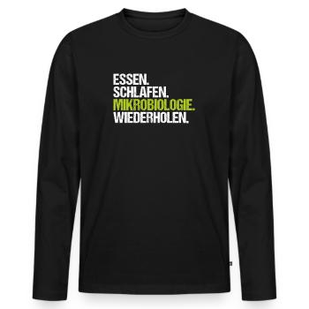 Mikrobiologie Mikrobiologe Biologie Biologe - Männer Premium Bio Langarmshirt - Schwarz - Vorne - Nico (187cm)