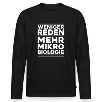 Mikrobiologie Mikrobiologe Biologie Biologe - Männer Premium Bio Langarmshirt - Schwarz - Vorne - Nico (187cm)
