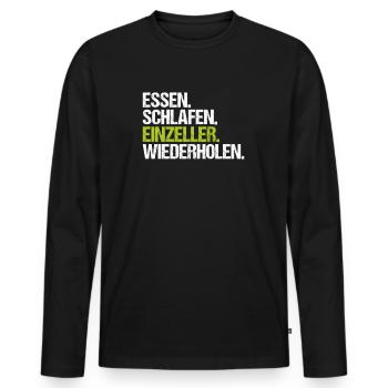 Mikrobiologie Mikrobiologe Biologie Biologe - Männer Premium Bio Langarmshirt - Schwarz - Vorne - Nico (187cm)