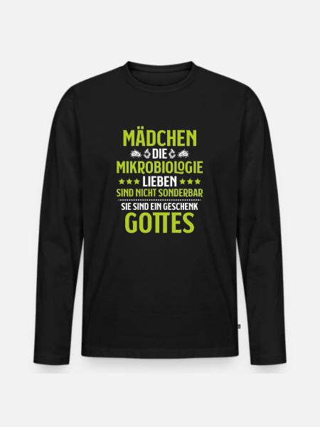Mikrobiologie Mikrobiologe Biologie Biologe - Männer Premium Bio Langarmshirt - Schwarz
