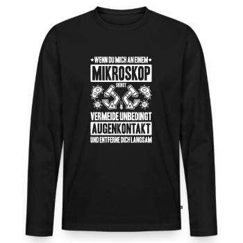 Mikrobiologie Mikrobiologe Biologie Biologe - Männer Premium Bio Langarmshirt - Schwarz - Vorne - Nico (187cm)