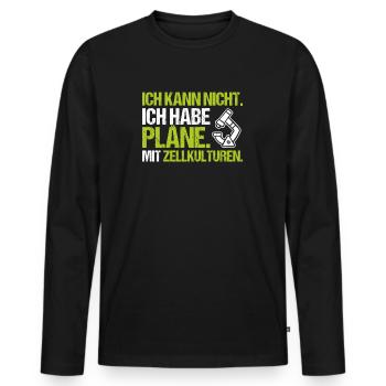 Mikrobiologie Mikrobiologe Biologie Biologe - Männer Premium Bio Langarmshirt - Schwarz - Vorne - Nico (187cm)