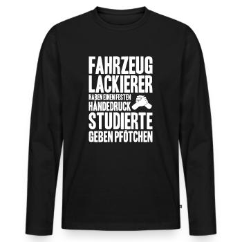 Vehicle Painter Painter Automotive Painter - Men's Premium Organic Long Sleeve Shirt - black - Front - Nico (187cm)