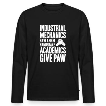 Industriemechaniker Mécanicien Industriel - T-shirt manches longues Premium bio Homme - noir - Devant - Nico (187cm)