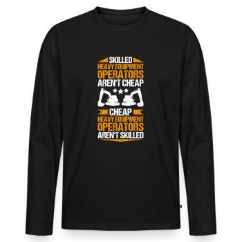 Baggerfahrer Baggerführer Heavy Equipment Operator - Männer Premium Bio Langarmshirt - Schwarz - Vorne - Nico (187cm)