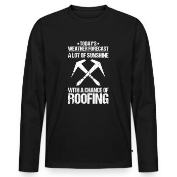 Roofer Roofing Roofing Roofing Roofers Roofing - Men's Premium Organic Long Sleeve Shirt - black - Front - Nico (187cm)