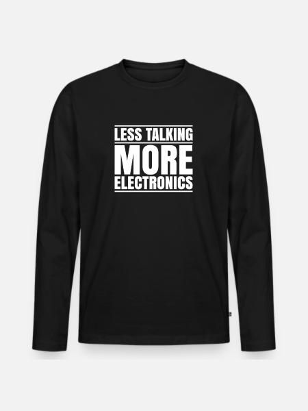 Electronics Electrician Electrician Lineman - Men's Premium Organic Long Sleeve Shirt - black