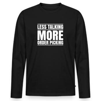 Fachkraft für Lagerlogistik Warehouse Worker Lager - Männer Premium Bio Langarmshirt - Schwarz - Vorne - Nico (187cm)