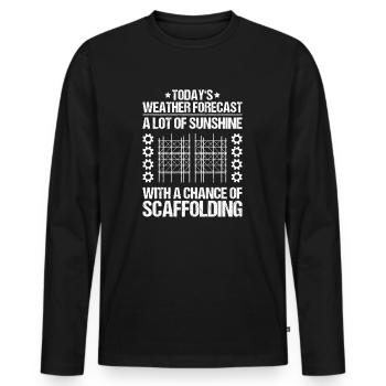 Échafaudage Échafaudage Échafaudage - T-shirt manches longues Premium bio Homme - noir - Devant - Nico (187cm)