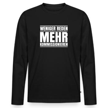 Fachkraft für Lagerlogistik Warehouse Worker Lager - Männer Premium Bio Langarmshirt - Schwarz - Vorne - Nico (187cm)