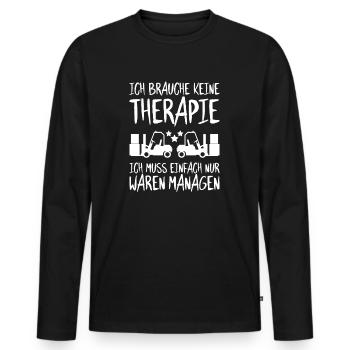 Fachkraft für Lagerlogistik Warehouse Worker Lager - Männer Premium Bio Langarmshirt - Schwarz - Vorne - Nico (187cm)