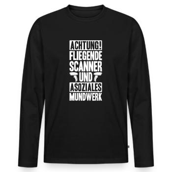 Fachkraft für Lagerlogistik Warehouse Worker Lager - Männer Premium Bio Langarmshirt - Schwarz - Vorne - Nico (187cm)