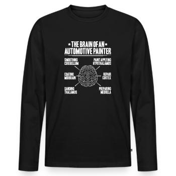 Vehicle Painter Painter Automotive Painter - Men's Premium Organic Long Sleeve Shirt - black - Front - Nico (187cm)