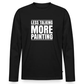 Vehicle Painter Painter Automotive Painter - Men's Premium Organic Long Sleeve Shirt - black - Front - Nico (187cm)