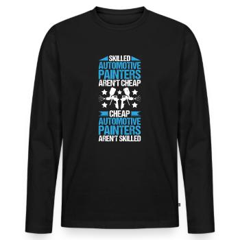 Vehicle Painter Painter Automotive Painter - Men's Premium Organic Long Sleeve Shirt - black - Front - Nico (187cm)