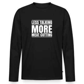 Boucher boucher boucher - T-shirt manches longues Premium bio Homme - noir - Devant - Nico (187cm)