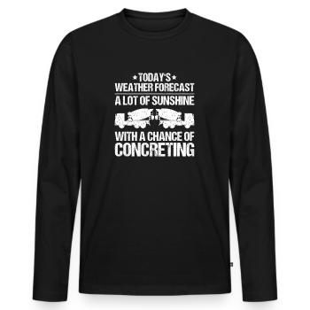Betonbauer Stahlbetonbauer Ouvrier du béton - T-shirt manches longues Premium bio Homme - noir - Devant - Nico (187cm)