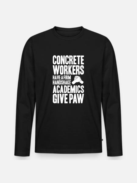 Betonbauer Stahlbetonbauer Concrete Worker - Men's Premium Organic Long Sleeve Shirt - black