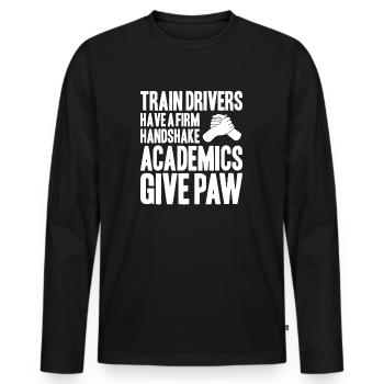 Triebfahrzeugführer Lokführer Train Driver - Männer Premium Bio Langarmshirt - Schwarz - Vorne - Nico (187cm)