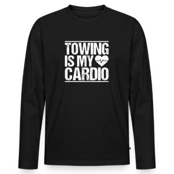 Conducteur de dépanneuse de service - T-shirt manches longues Premium bio Homme - noir - Devant - Nico (187cm)