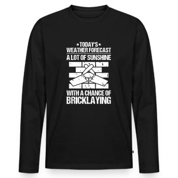 Maître Maçonnerie Maçonnerie Maçon Maçon - T-shirt manches longues Premium bio Homme - noir - Devant - Nico (187cm)