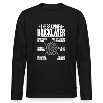 Maître Maçonnerie Maçonnerie Maçon Maçon - T-shirt manches longues Premium bio Homme - noir - Devant - Nico (187cm)