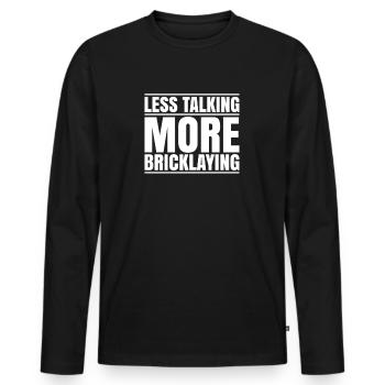 Maître Maçonnerie Maçonnerie Maçon Maçon - T-shirt manches longues Premium bio Homme - noir - Devant - Nico (187cm)