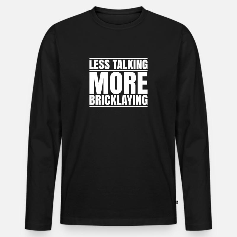 Master Masonry Masonry Bricklayer Mason - Men's Premium Organic Long Sleeve Shirt - black
