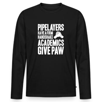 Constructeur de pipelines Construction de pipelines Pipelayer - T-shirt manches longues Premium bio Homme - noir - Devant - Nico (187cm)