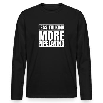 Pipeline Constructor Pipeline Construction Pipelayer - Men's Premium Organic Long Sleeve Shirt - black - Front - Nico (187cm)