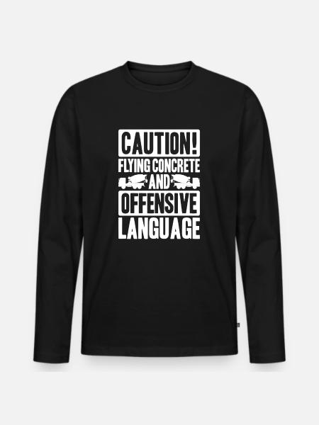 Betonbauer Stahlbetonbauer Concrete Worker - Men's Premium Organic Long Sleeve Shirt - black