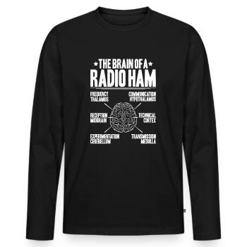 Amateurfunker Amateurfunk Radio Ham Amateur Radio - T-shirt manches longues Premium bio Homme - noir - Devant - Nico (187cm)
